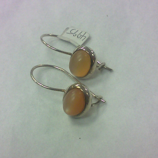 Peach moonstone earrings
