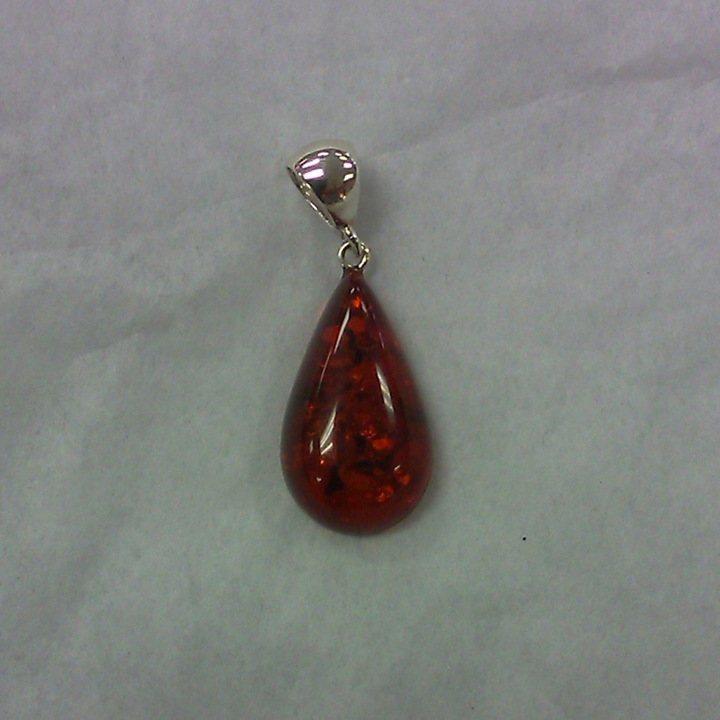 Red amber Teardrop Pendant
