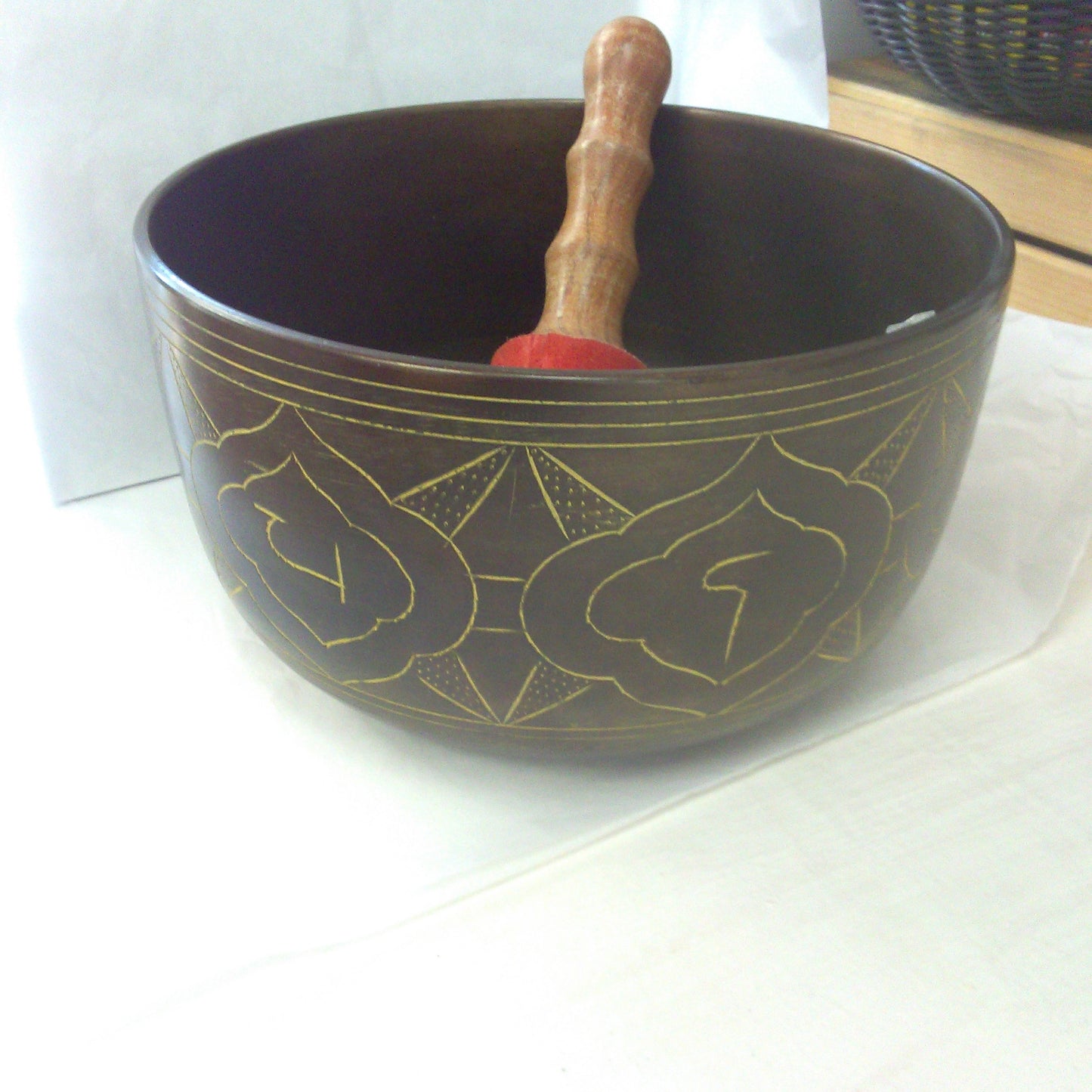 Singing Bowl, Large, Etched, Machined