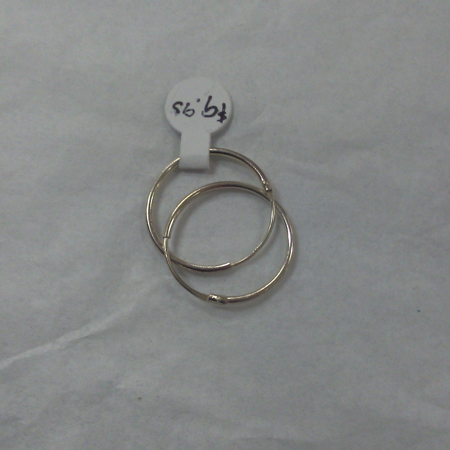 Thin Silver Hoop Earrings