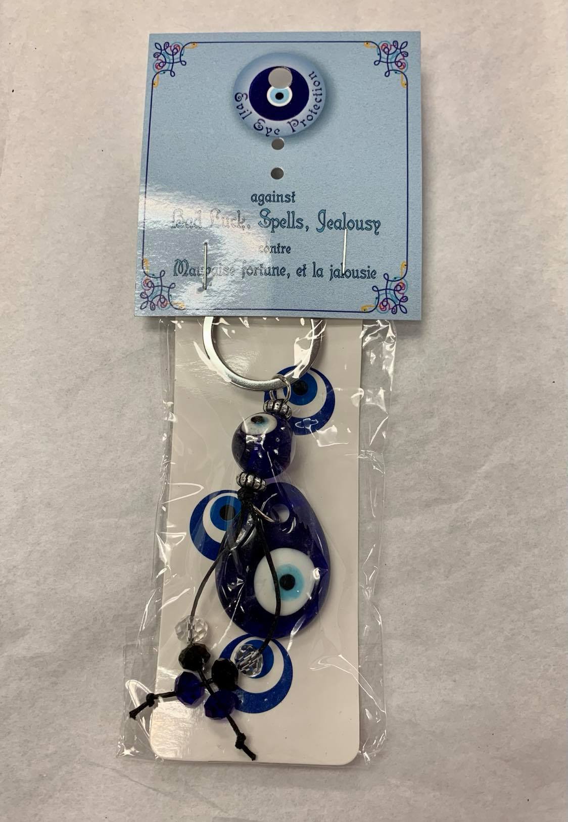 Evil eye protection key chain