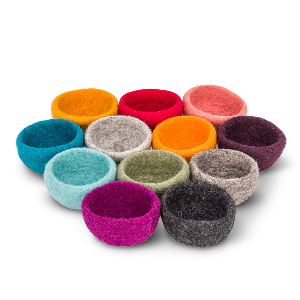 Round Mini Bowls - Sheep Wool