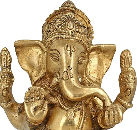 Large Brass Ganesha Statue