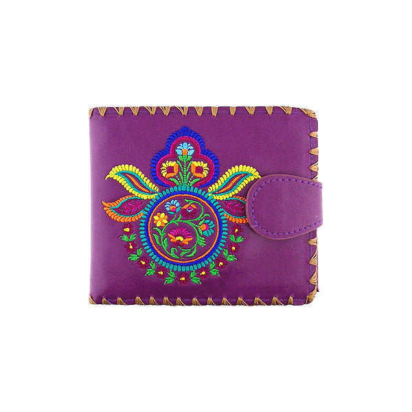 Lavishy Elma Wallet: Ornate Embroidery