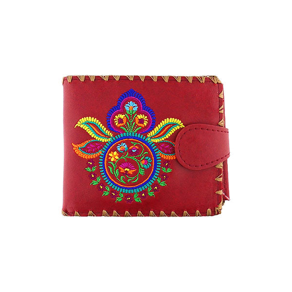 Lavishy Elma Wallet: Ornate Embroidery