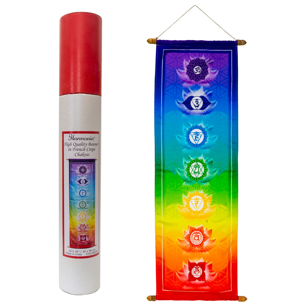 Banner-7 Chakras-14"X36