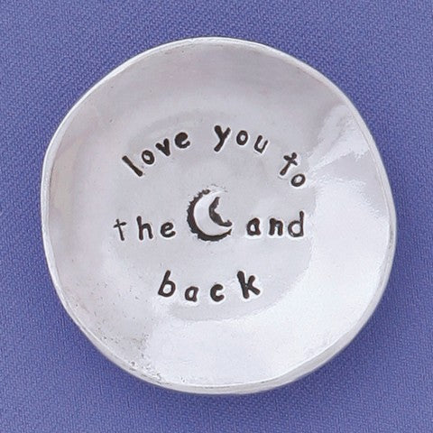 Love You to the Moon and Back Charm Bowl w/ Decorative Box (blue)