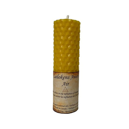 Lailokens Awen - Rolled Elemental Beeswax Candle (Assorted)