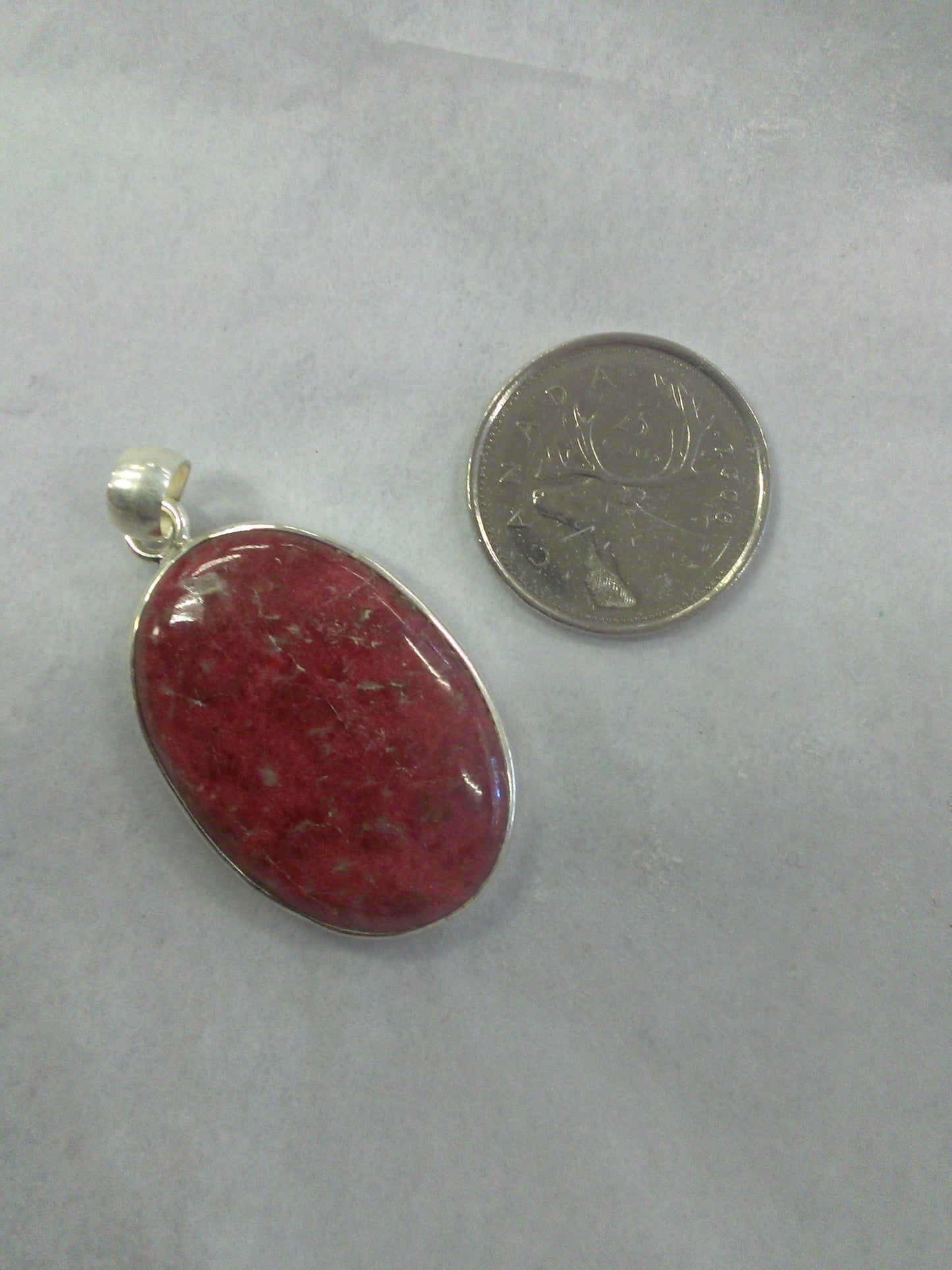 Oval Thulite Pendant