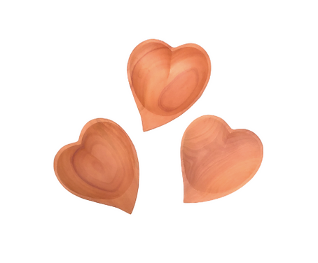 Heart Shaped Wood Plate