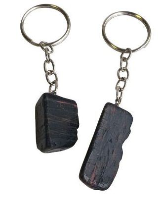 Semi-Polished Tourmaline Keychain