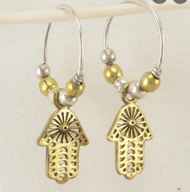Hamsa Mini Hoop Earrings