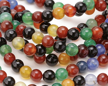 Multi-Colour Agate Bead 8mm  15-16" Strand