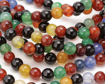 Multi-Colour Agate Bead 8mm 15-16" Strand