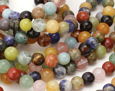 Multi-Colour Gemstone Bead 8mm  15-16" Strand