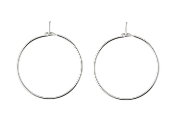 Silver (plated) Hoop Earwire 20mm