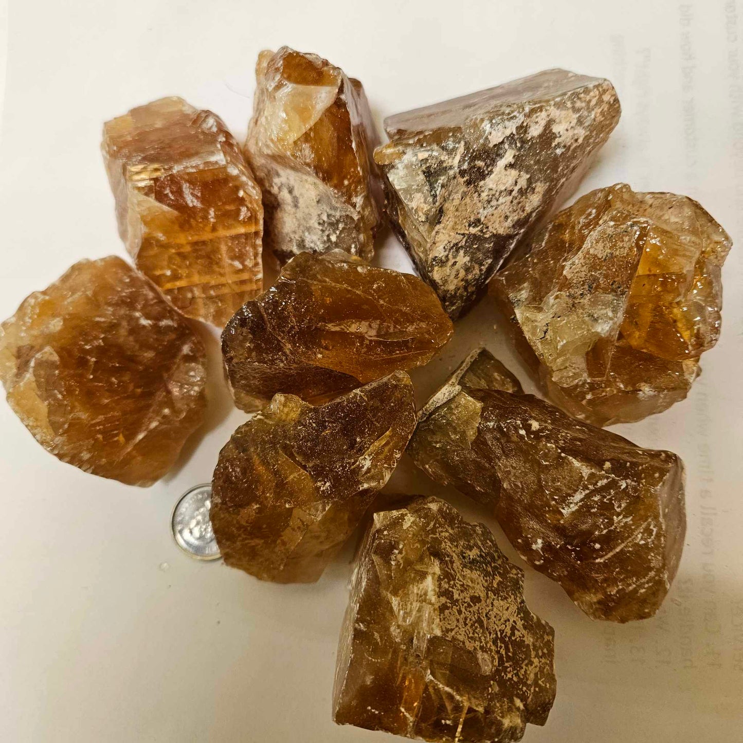 Rough Amber Honey Calcite