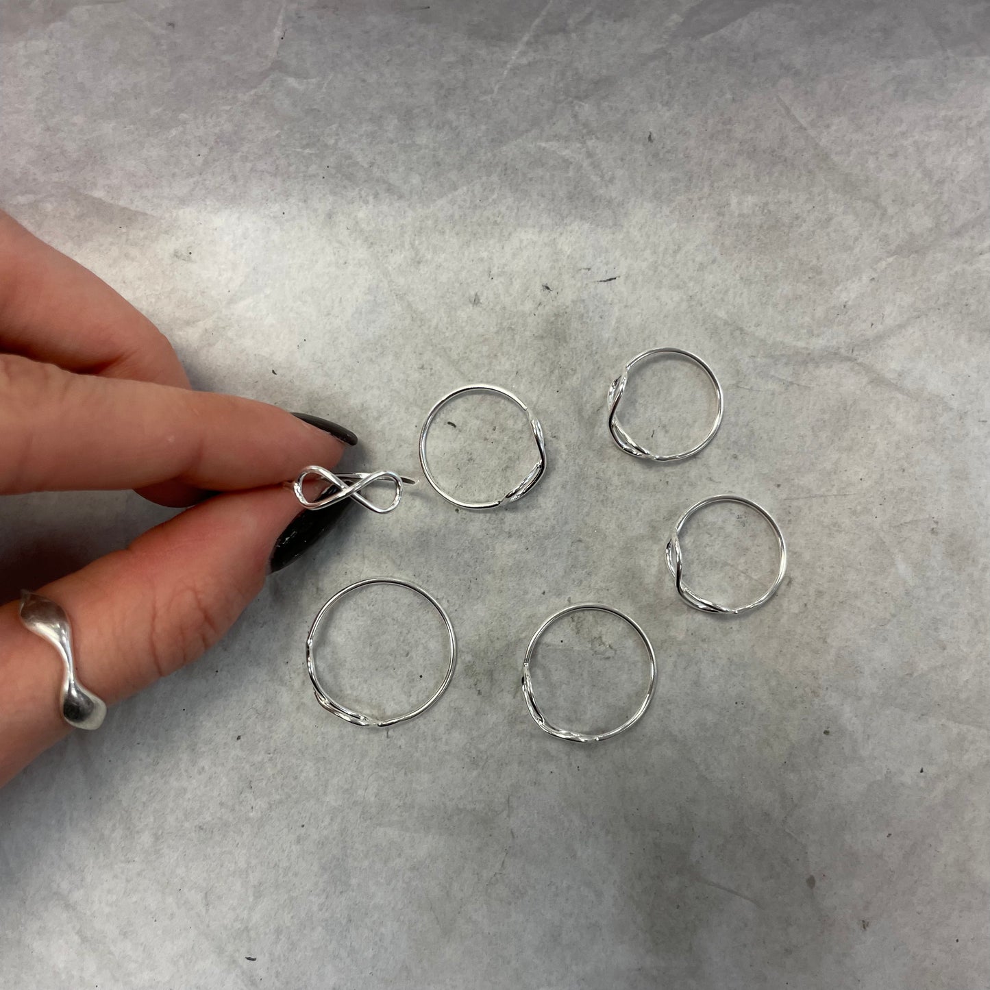 Silver infinity ring