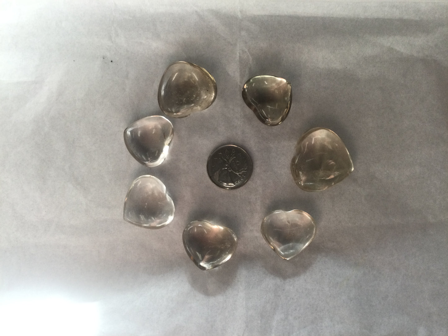 Smokey Quartz Hearts