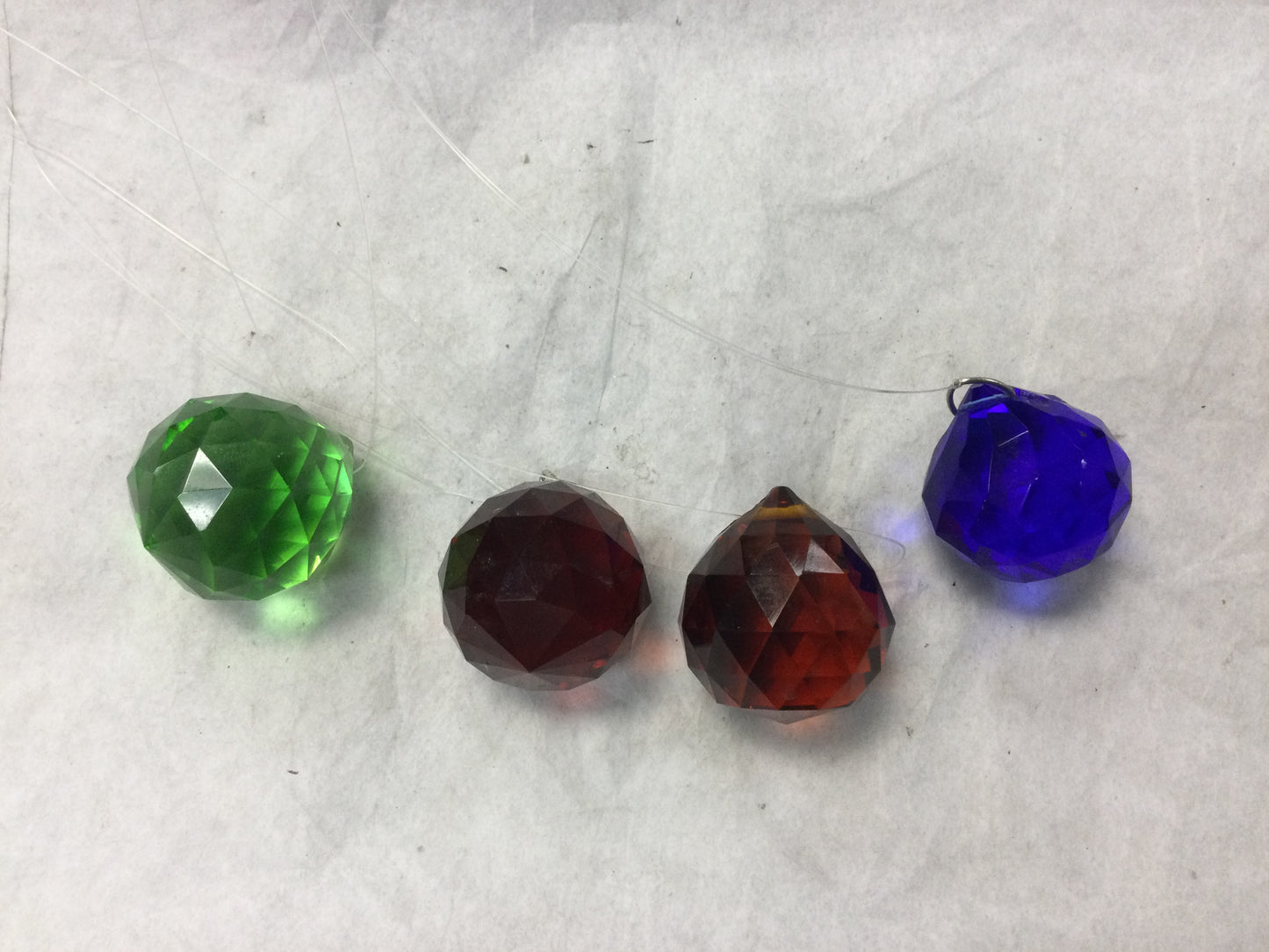 Coloured Hanging Crystal Large