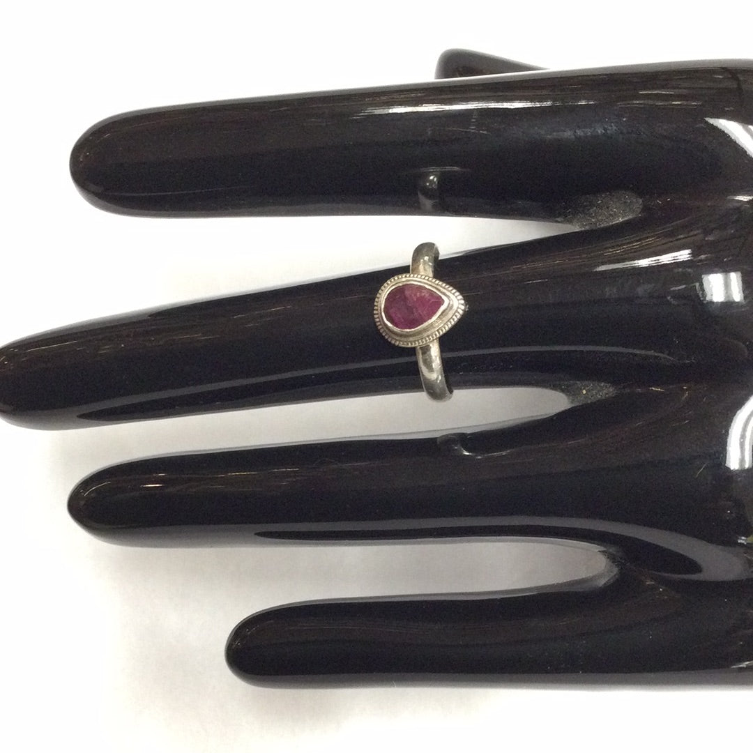 Ruby Ring w/ Silver Band