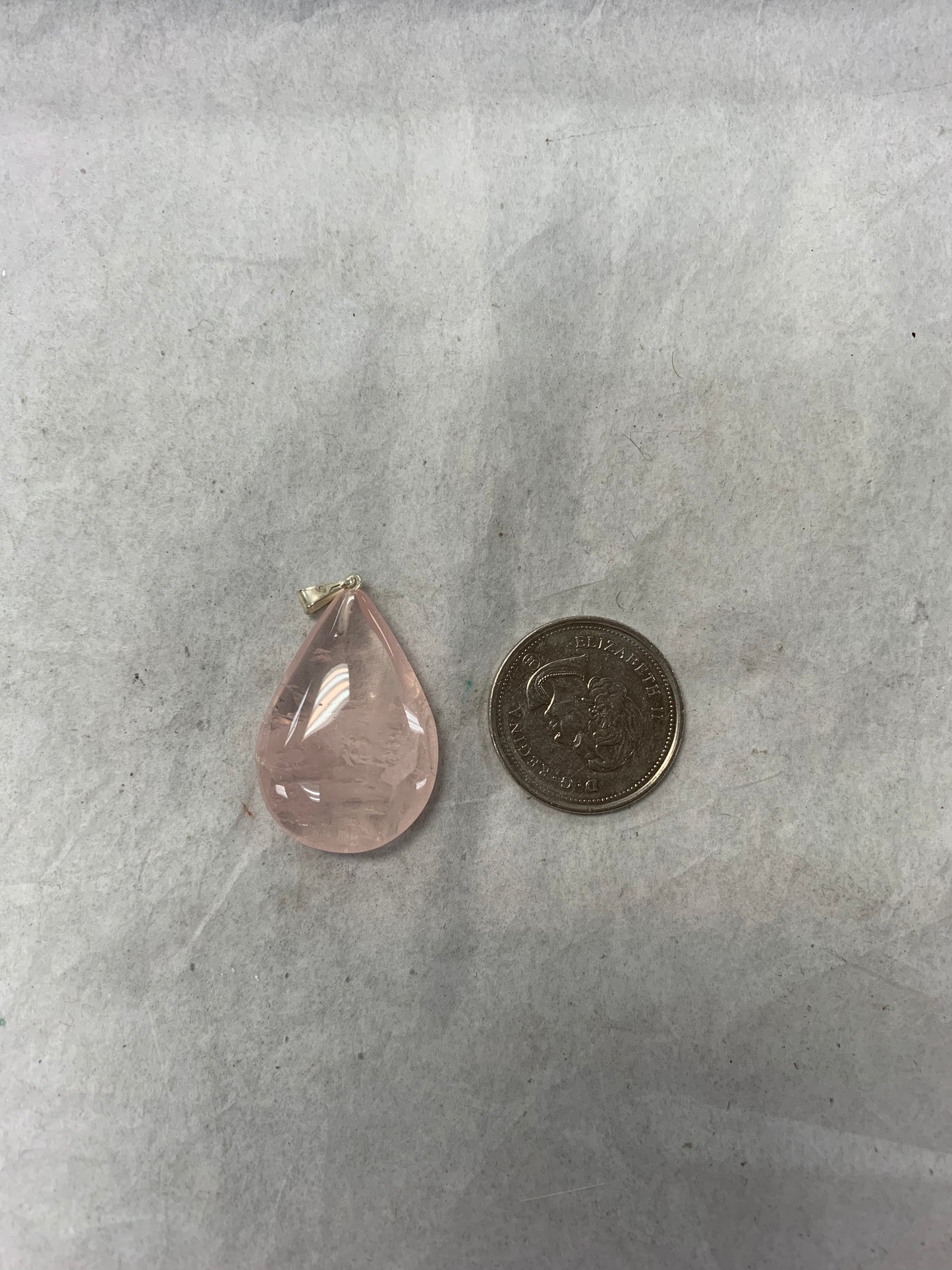 Rose Quartz Teardrop Pendant