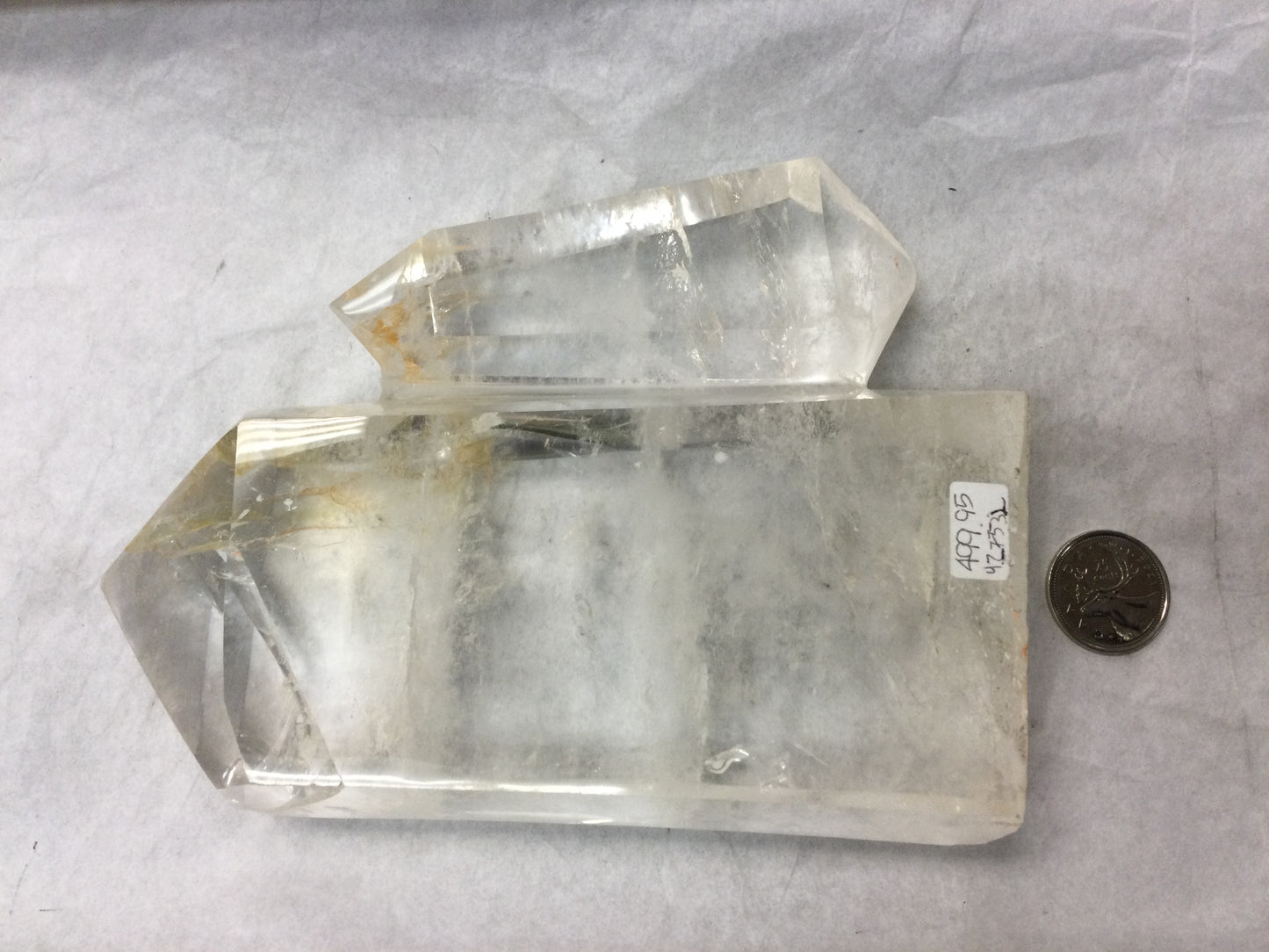Double Terminated quartz (a piece attached)