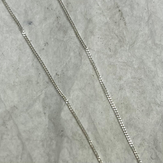 1mm Silver Chain Link Chain 18"