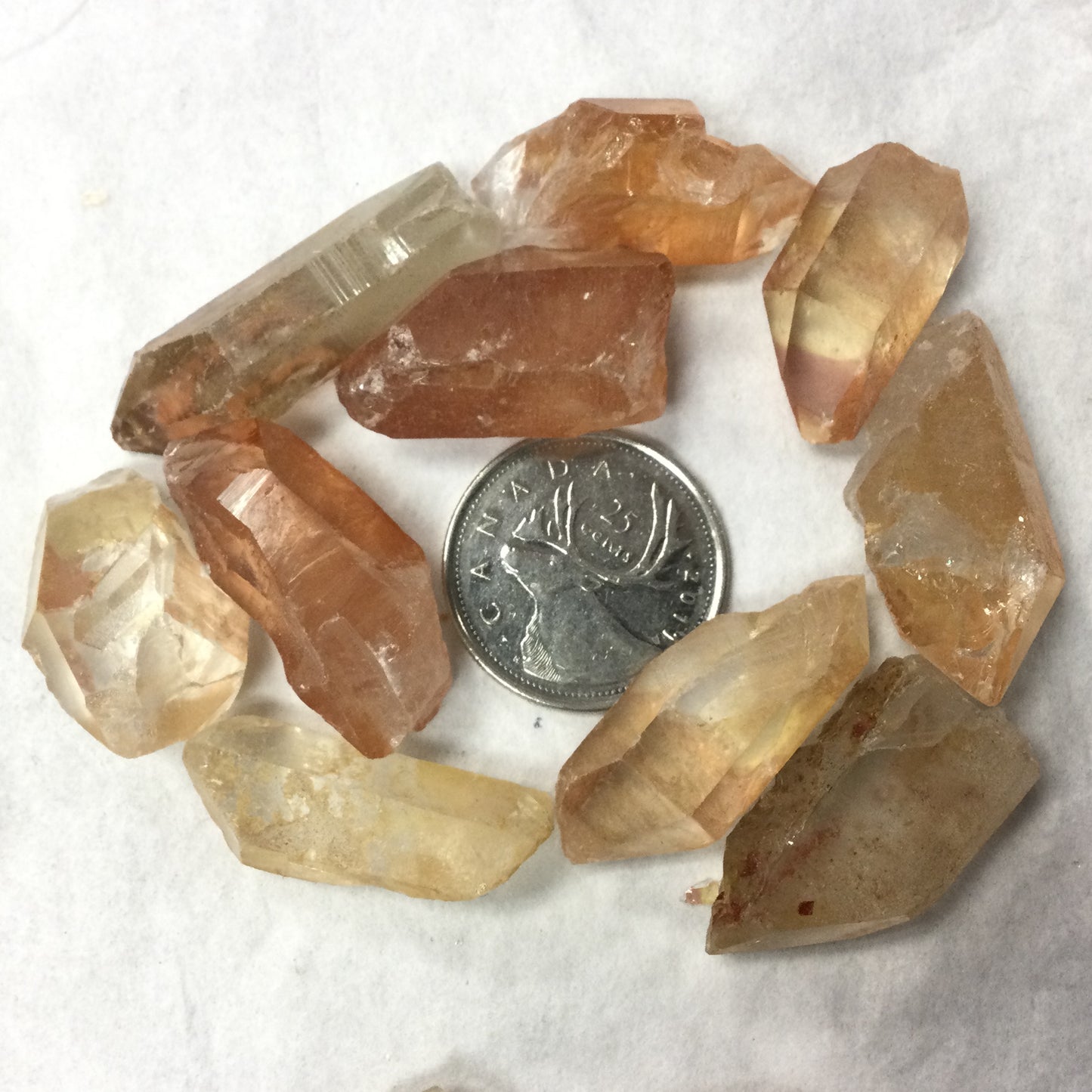Tangerine Lemurian Quartz Rough Points (Brazil)