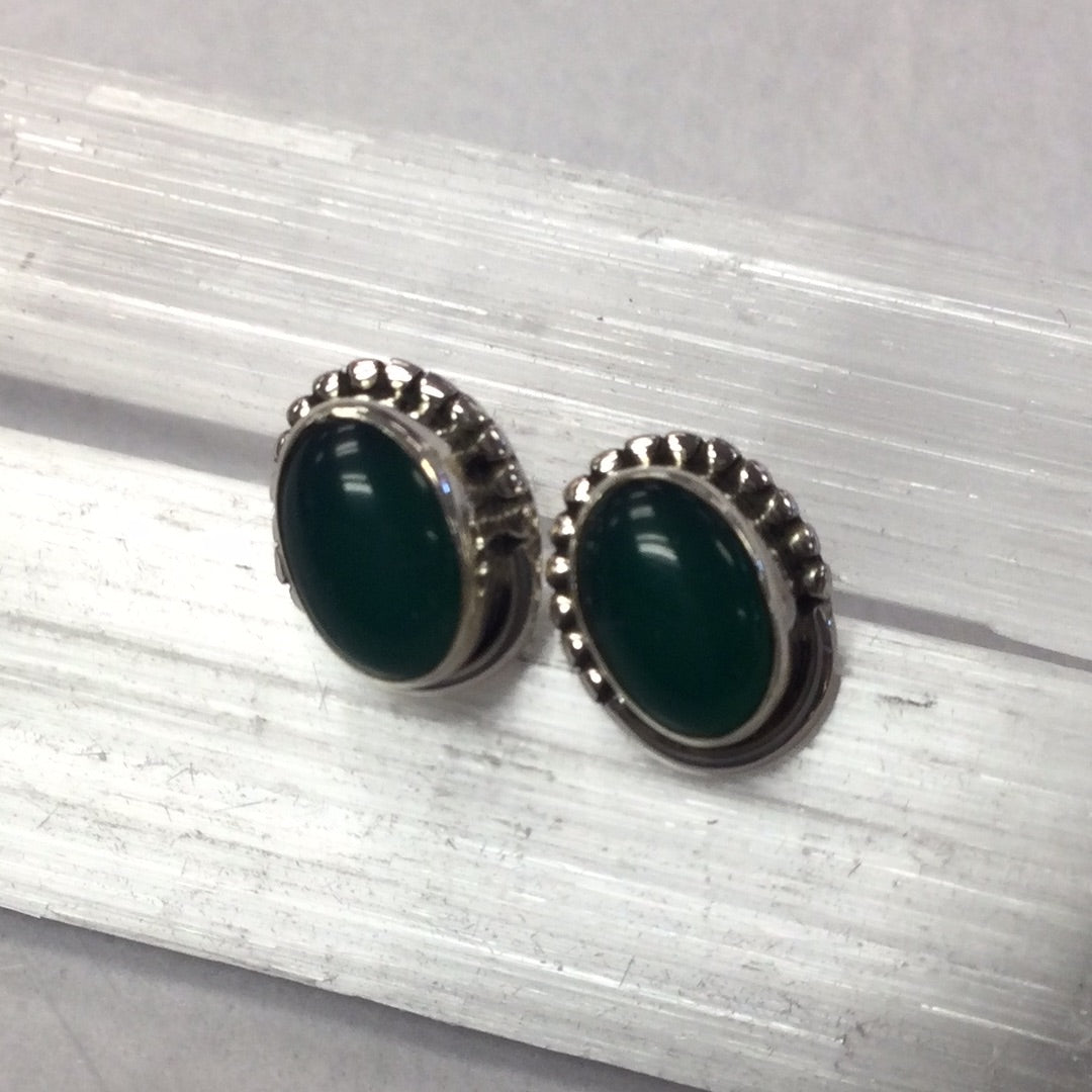 Oval Shaped Crystal Stud Earrings