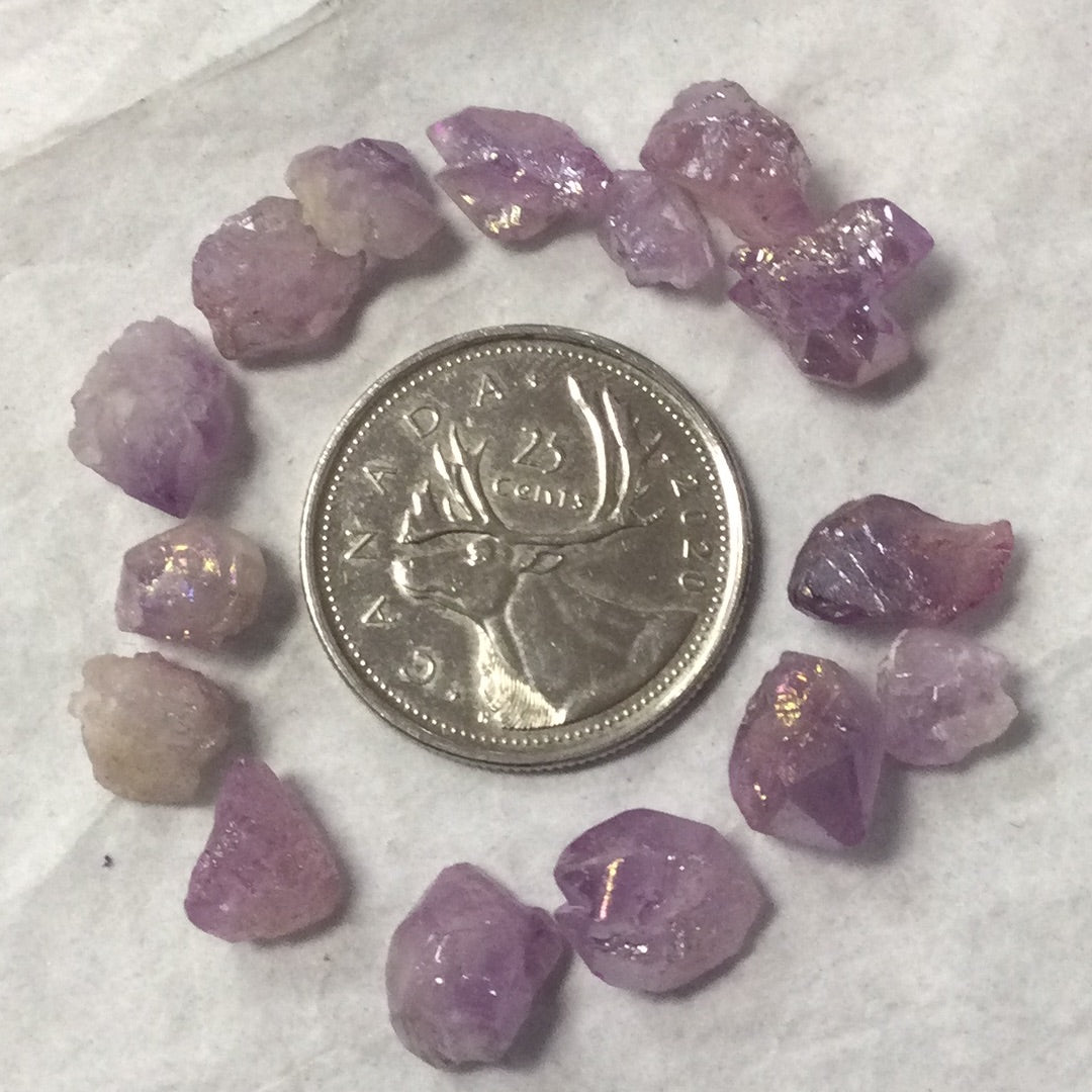 Aura Amethyst Cluster Points