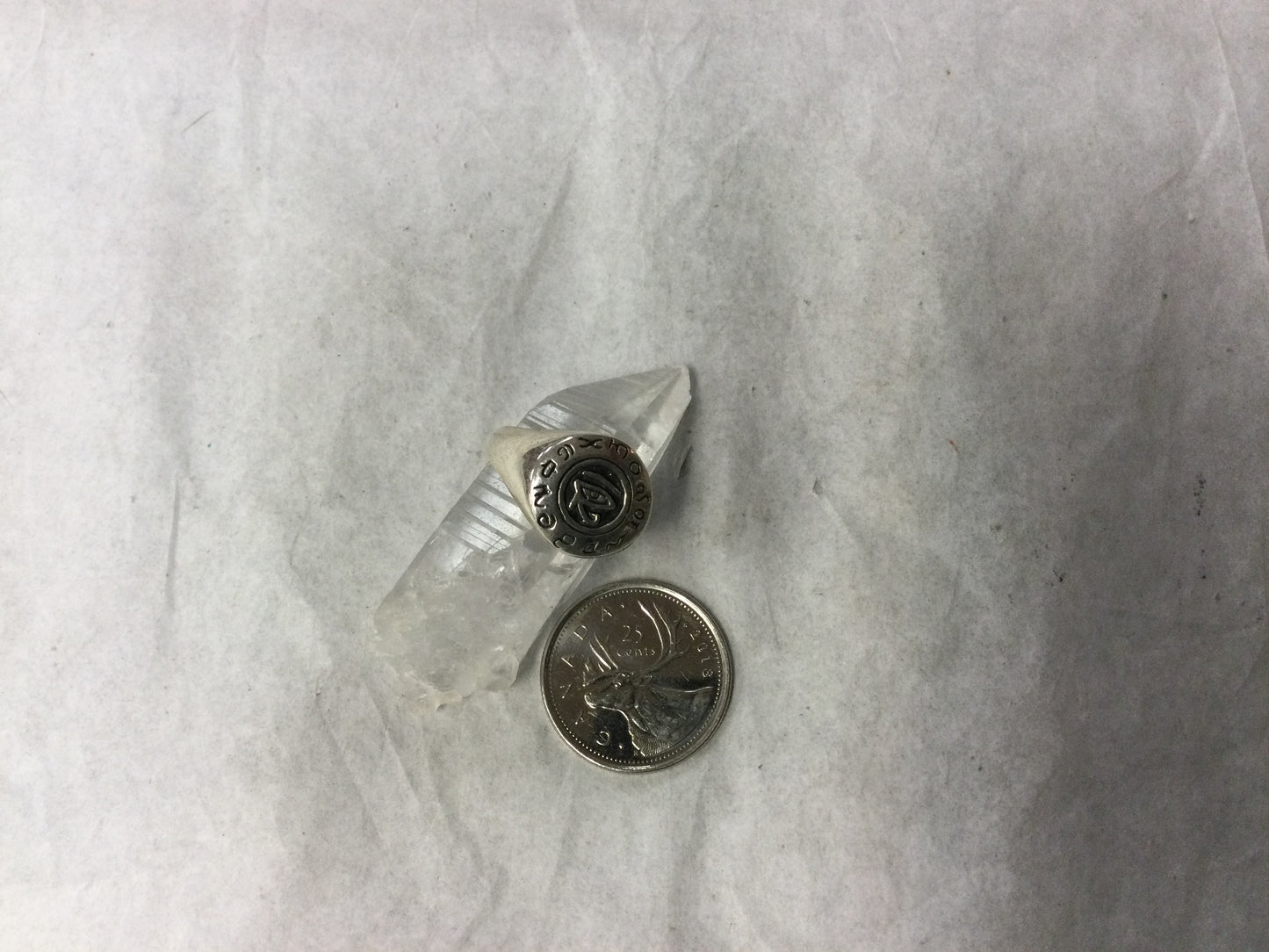 Eye of Horus Silver Wide Band with Symbols around, size 9