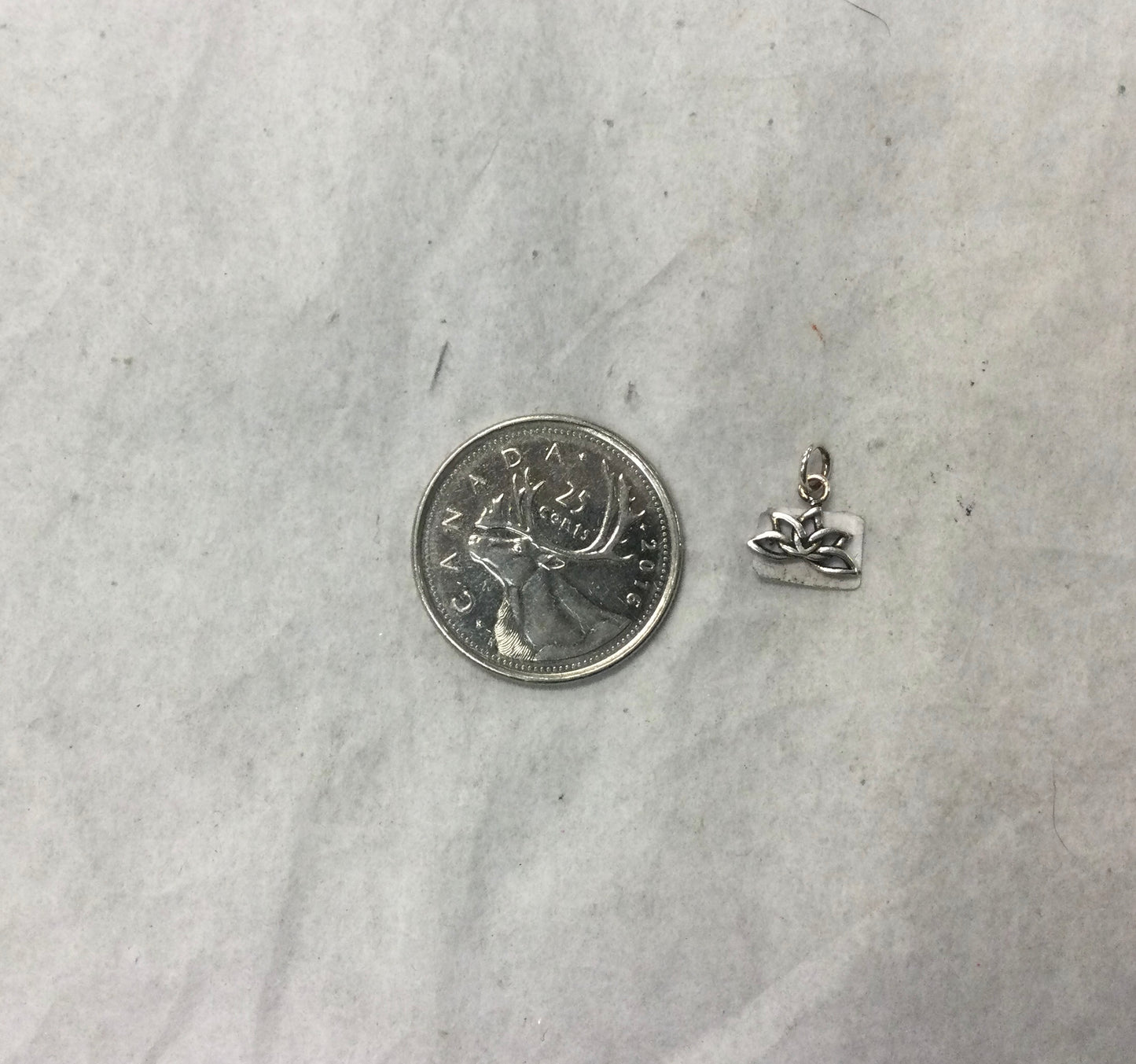 Tiny Silver Lotus Pendant