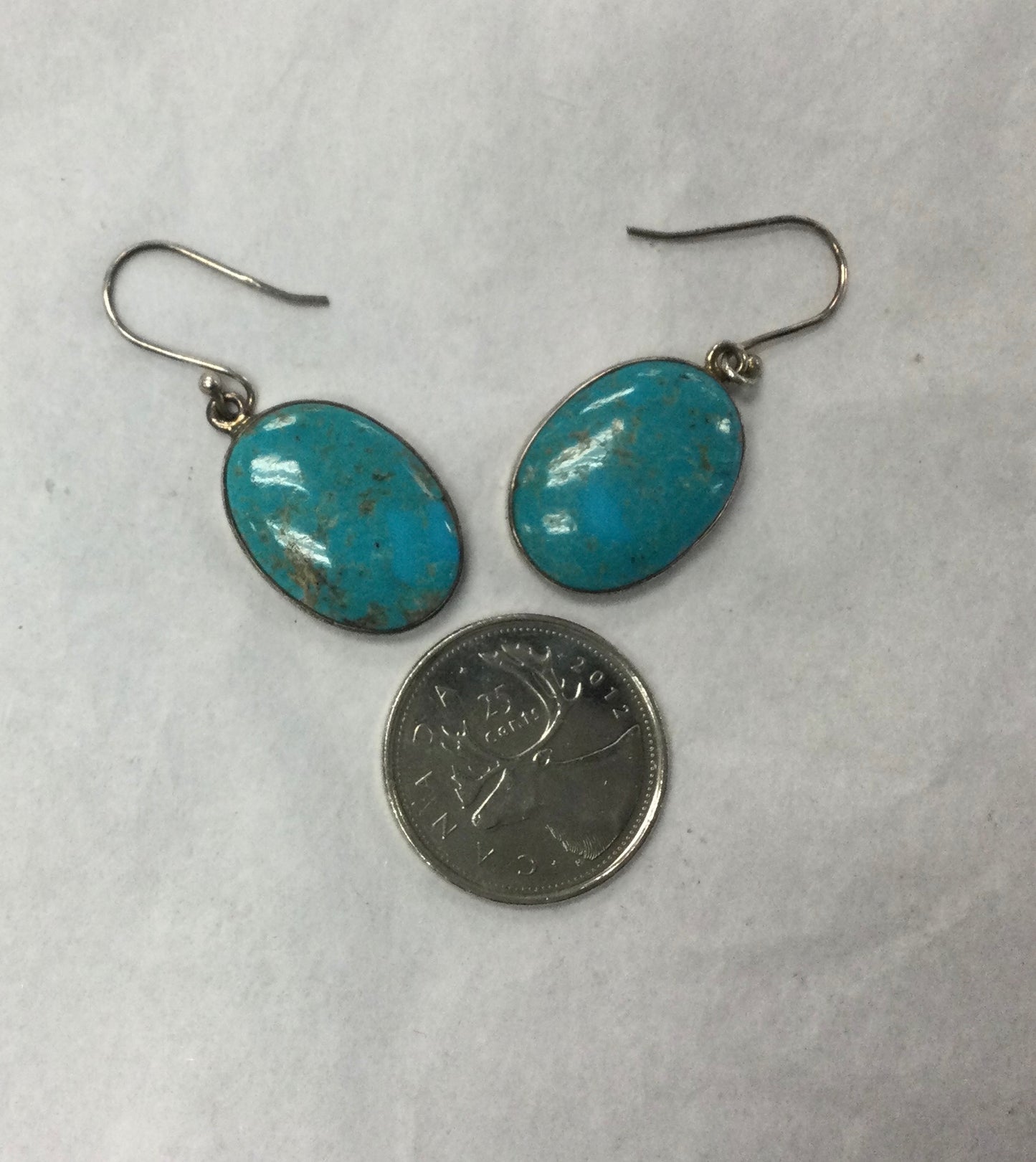 Turquoise Earrings, Drop 'Polished' Teardrop