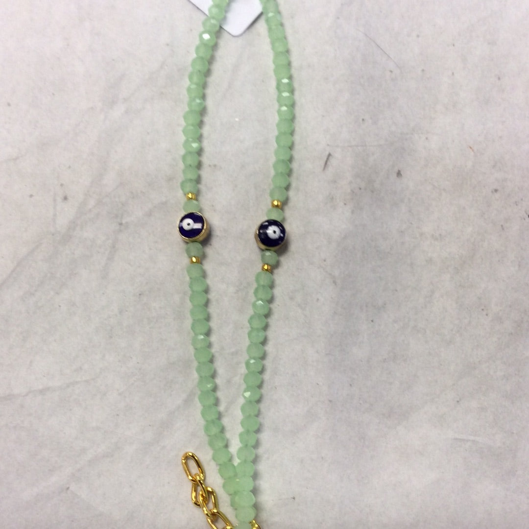 Evil Eye Glass Crystal Bracelet