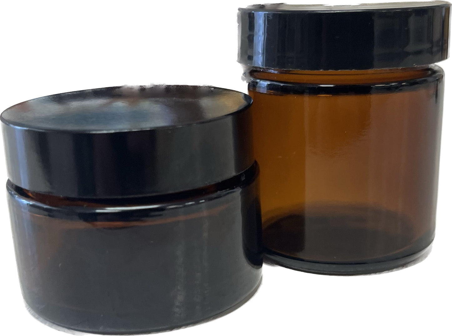 Amber Straight-Sided Glass Jars