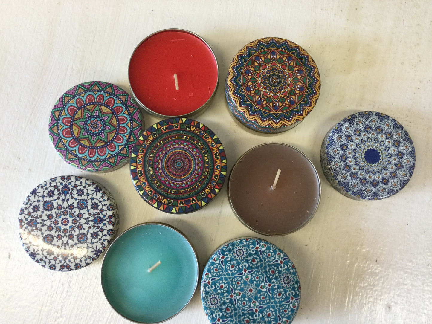 Candle in Decorative Tin