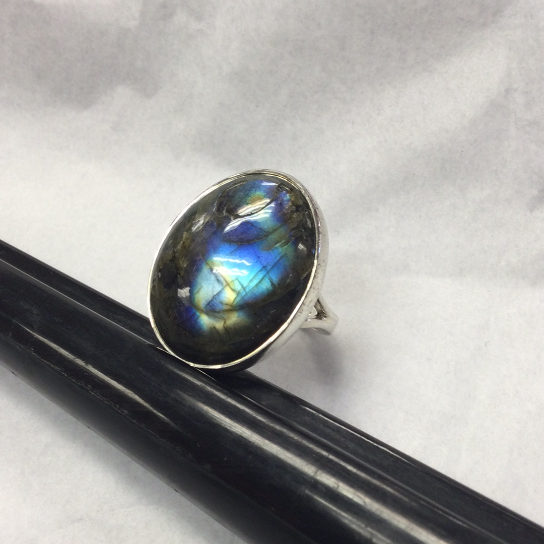 Labradorite Round Ring size 7