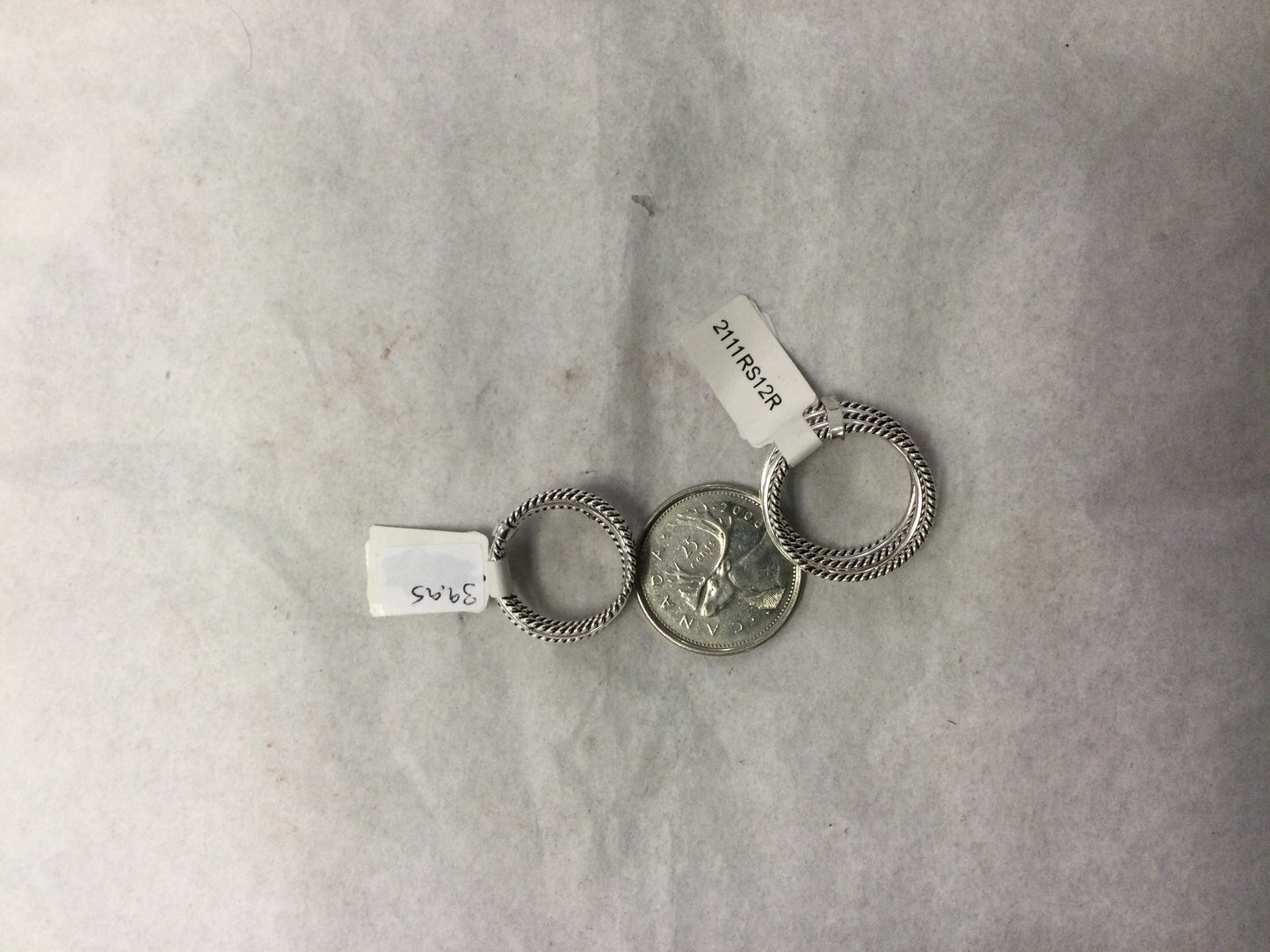 Silver band ring set