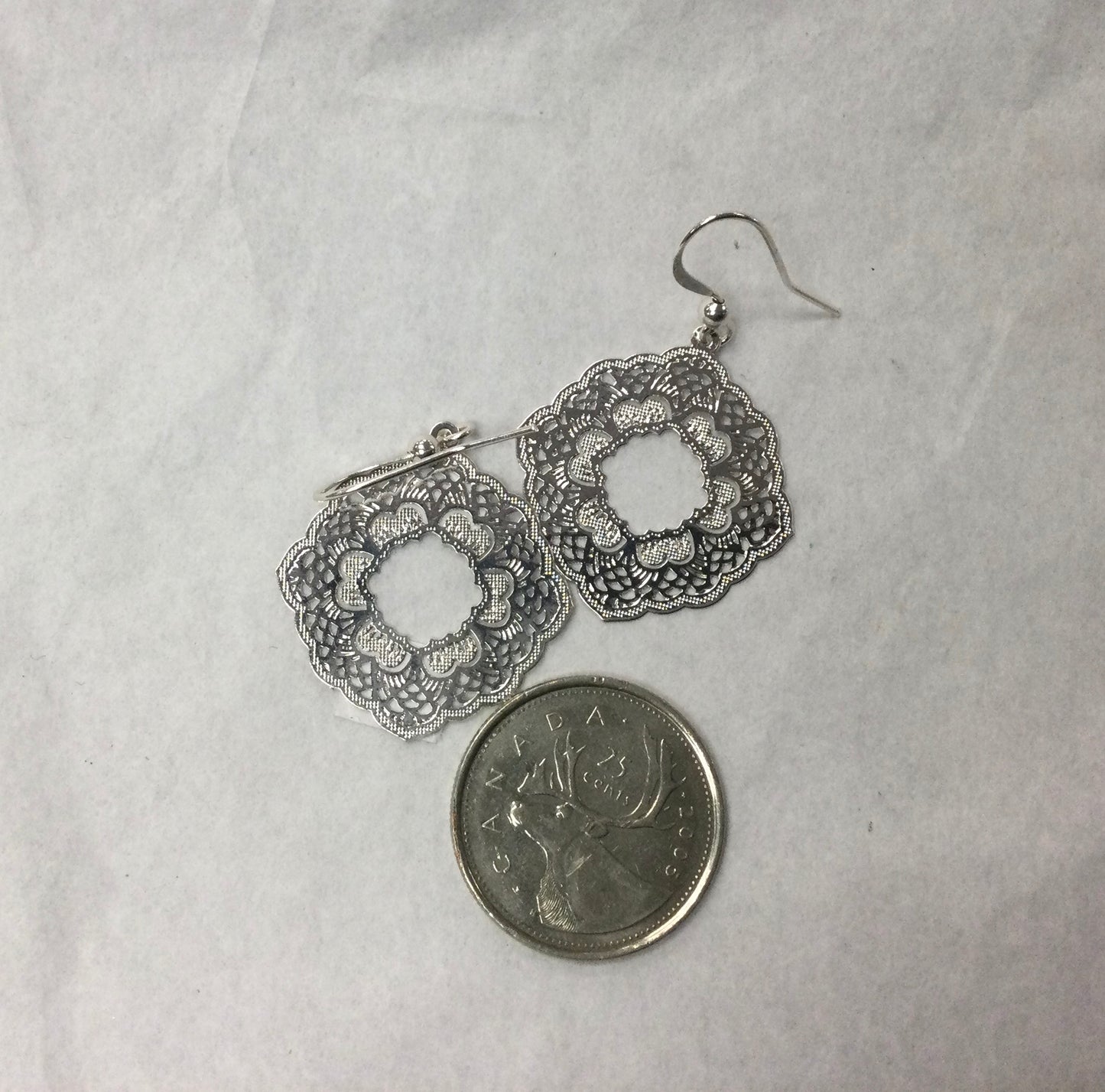 Lavishy Earrings, ornate rounded diamond