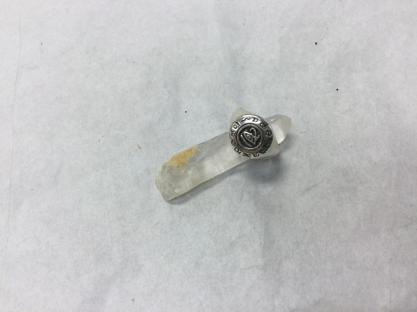 Eye of Horus Silver With Symbols Wide Band, size 9