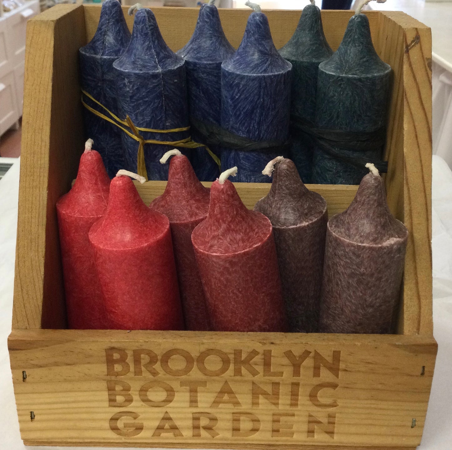 Palm Punch Candle Set of Two with Narrow Base