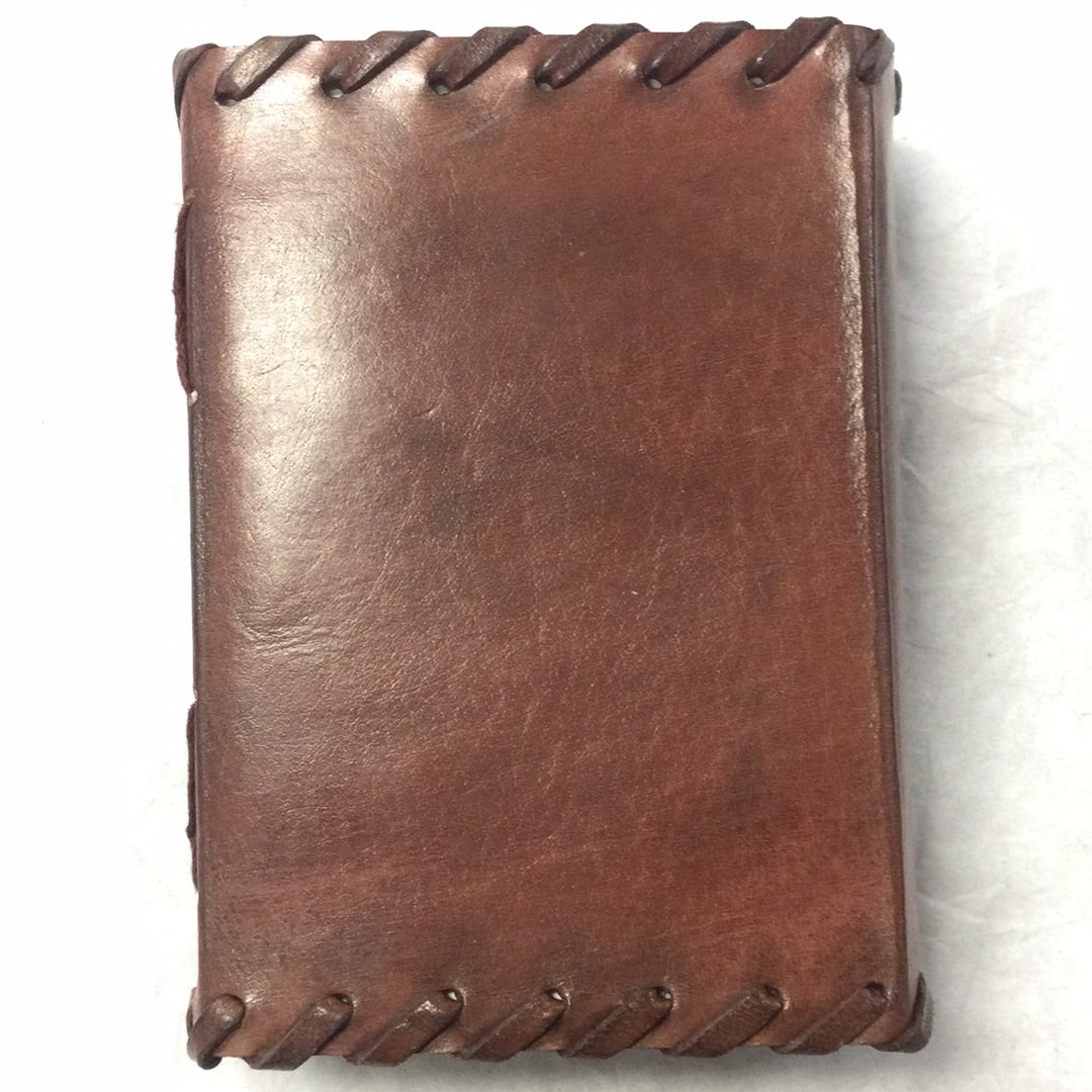 5x3.75” Brown Leather Journal with Latch