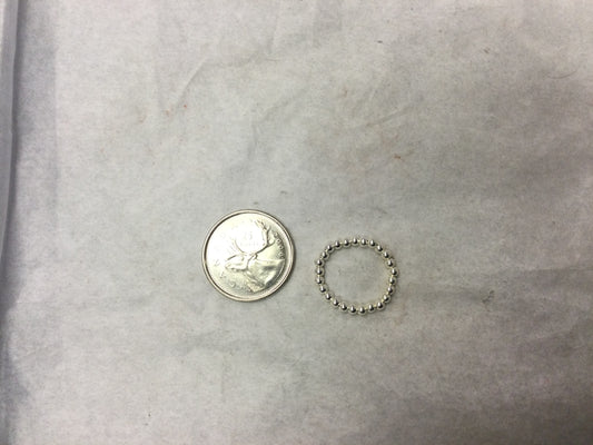 Silver ball stretchy rings