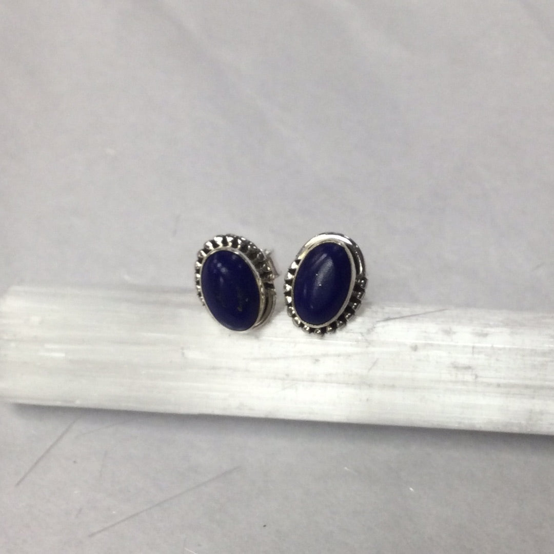 Oval Shaped Crystal Stud Earrings