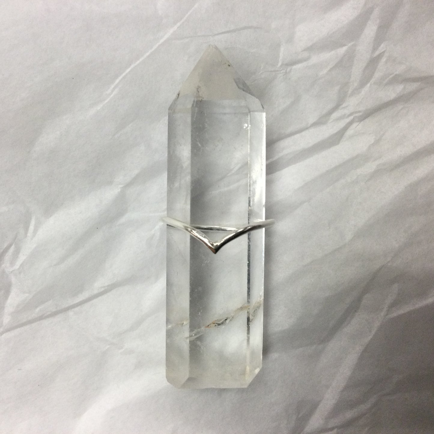 Simple V-Shaped Silver Ring