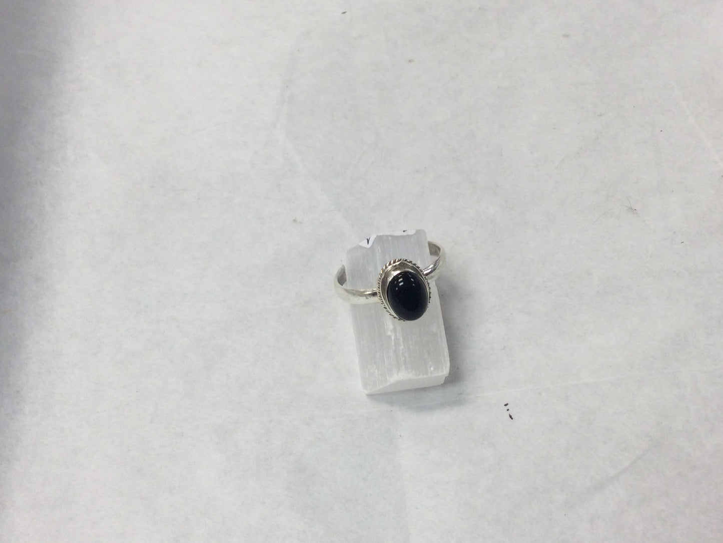 Sterling Silver Obsidian Ring