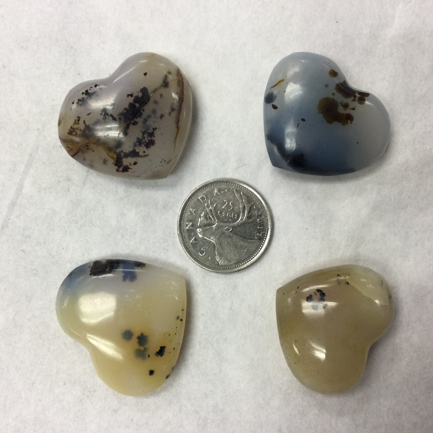 Dendritic Agate Hearts (Madagascar)