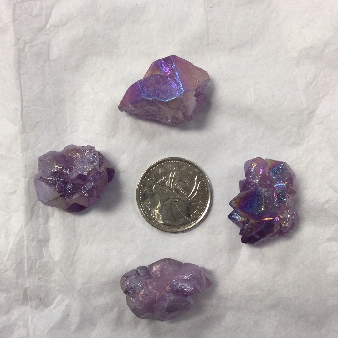 Aura Amethyst Cluster Points