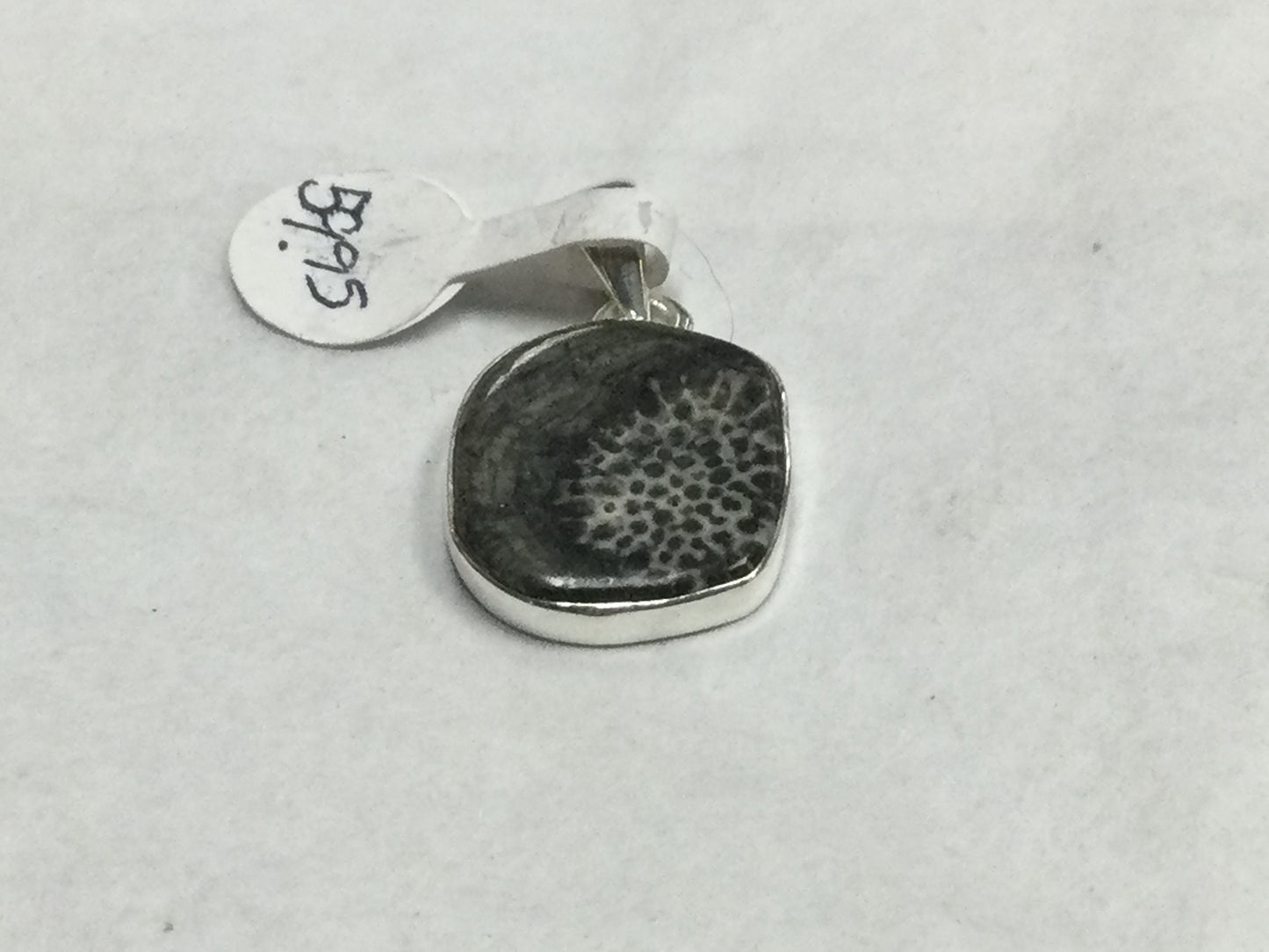 Fossilized Stingray Coral Pendant